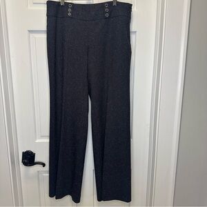 White House Black Market Dark Gray Wide Leg Trousers‎